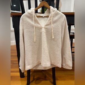 LOFT Cream Hooded Pullover